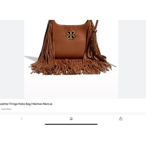 NWT Tory Burch small Miller Fringe light umber hobo  RET $728 So Chic!